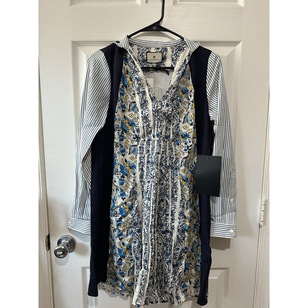 Tuckernuck Goldenrod Chintz Stripe Benji Dress xs